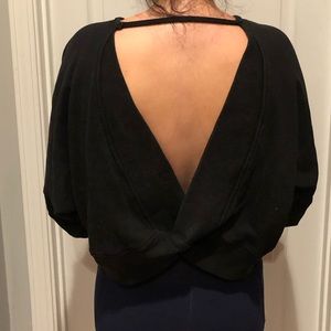 Open back sweatshirt